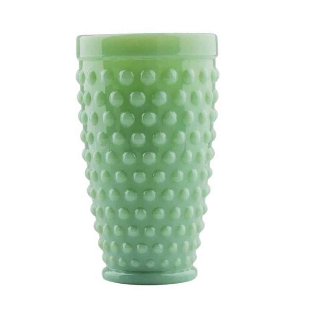 Jadeite Vase Hobnail 14 0z Tumbler Glass New Condition